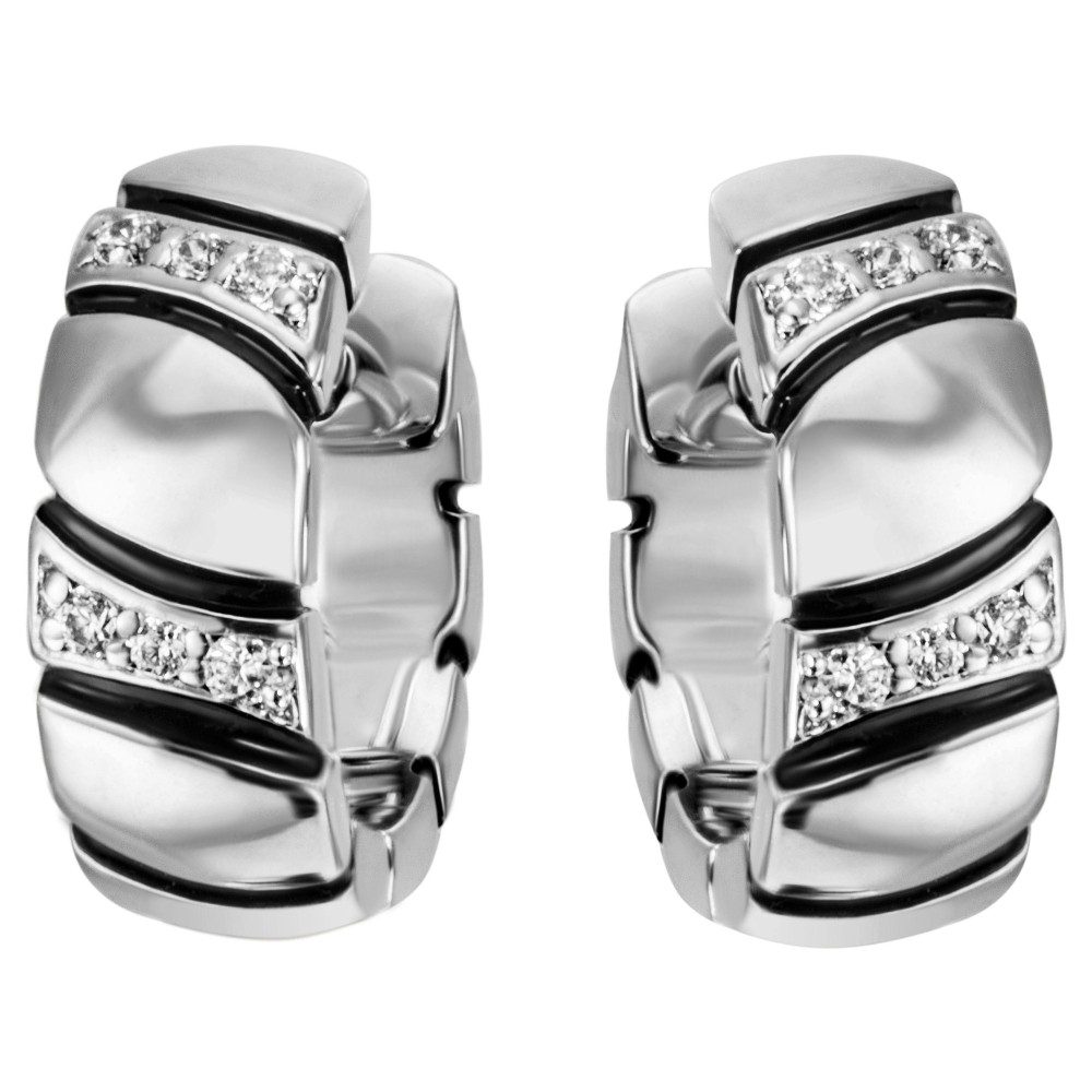 Creolen 925 Sterlingsilber 12 Zirkonia Ohrringe Silbercreolen Silberohrringe