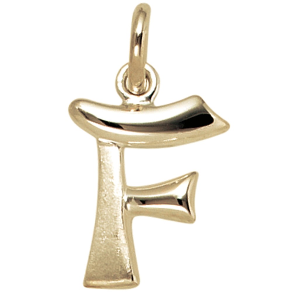 Anhänger Buchstabe F 375 Gelbgold Buchstabenanhänger
