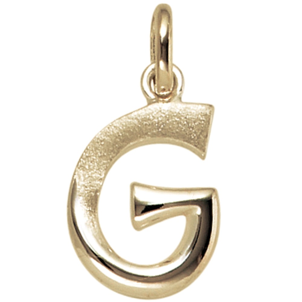 Anhänger Buchstabe G 375 Gelbgold Buchstabenanhänger