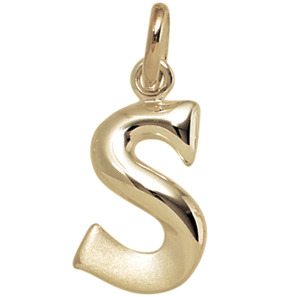 Anhänger Buchstabe S 375 Gelbgold Buchstabenanhänger