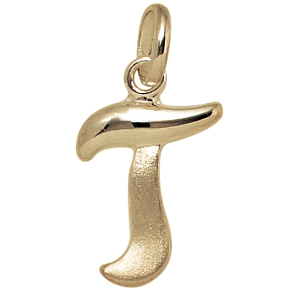 Anhänger Buchstabe T 375 Gelbgold Buchstabenanhänger