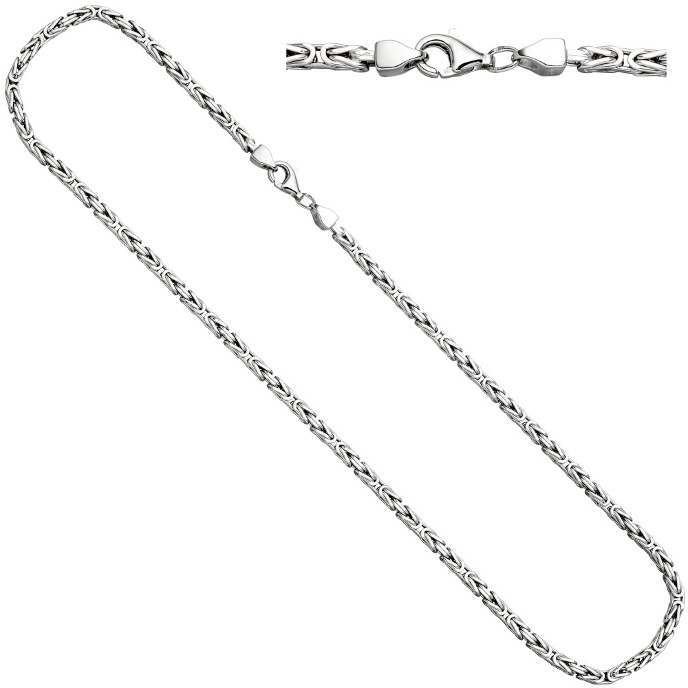 Königskette 925 Sterlingsilber 3,1mm 50cm Kette Halskette Silberkette