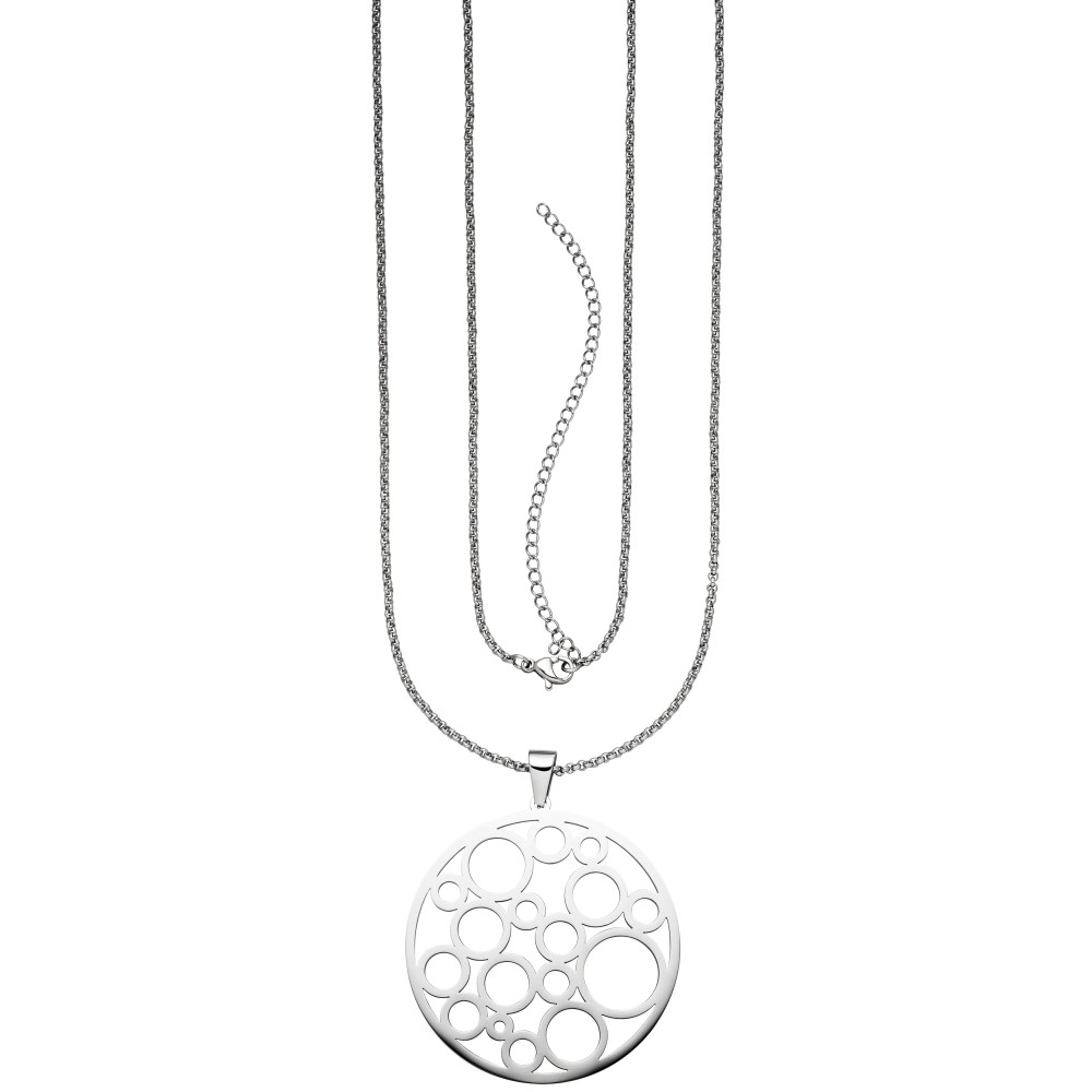 Collier Kettte mit Anhänger Edelstahl 80cm