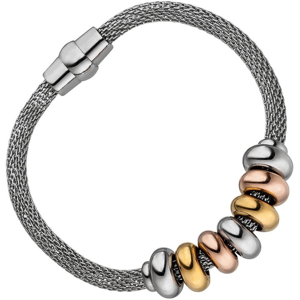 Armband Edelstahl dreifarbig tricolor beschichtet 20cm