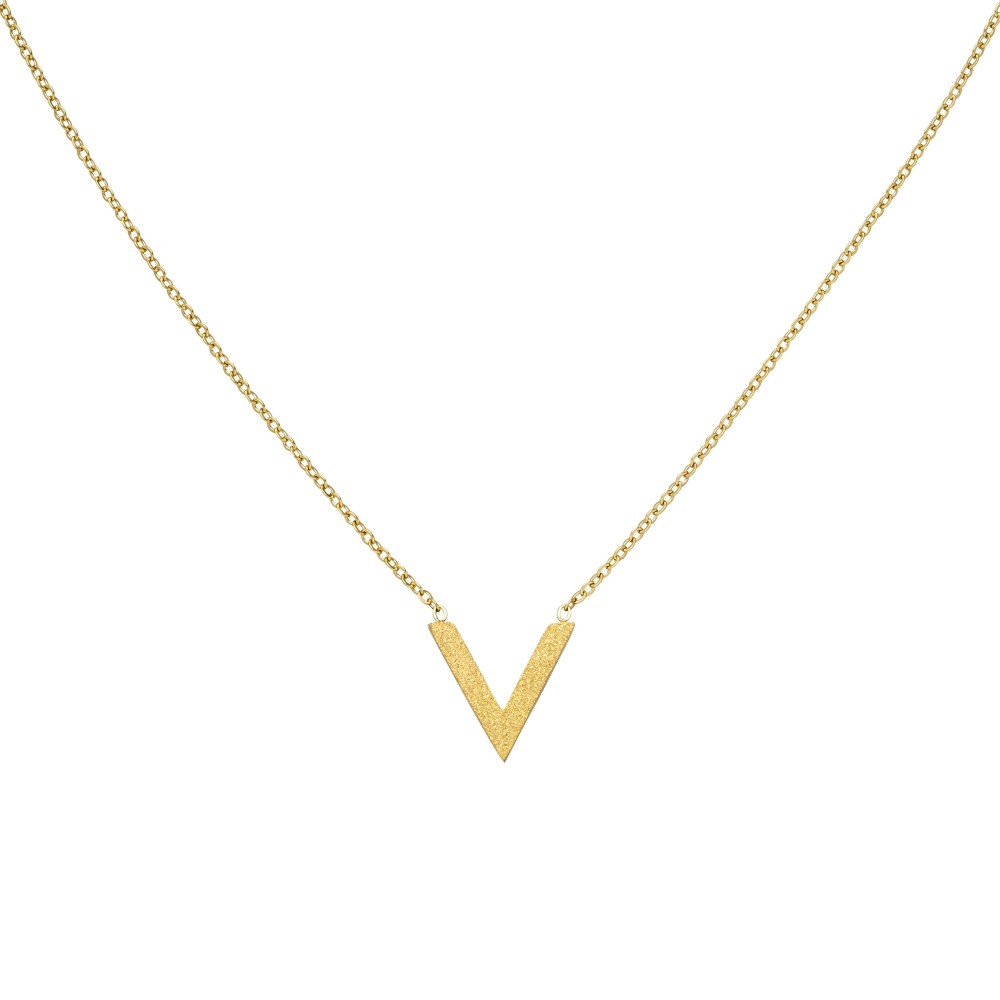 Collier Halskette Edelstahl goldfarben beschichtet 45cm Kette