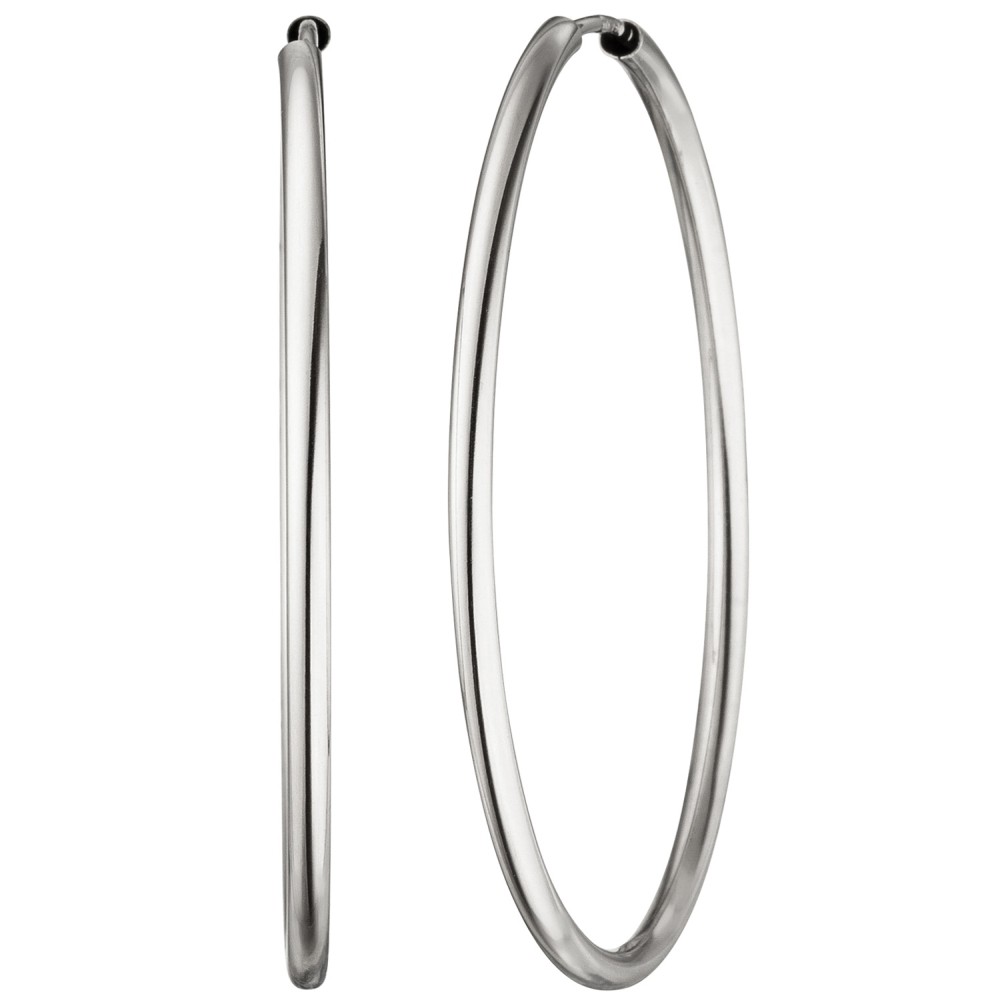 Creolen 585 Weißgold Ohrringe Weißgoldohrringe