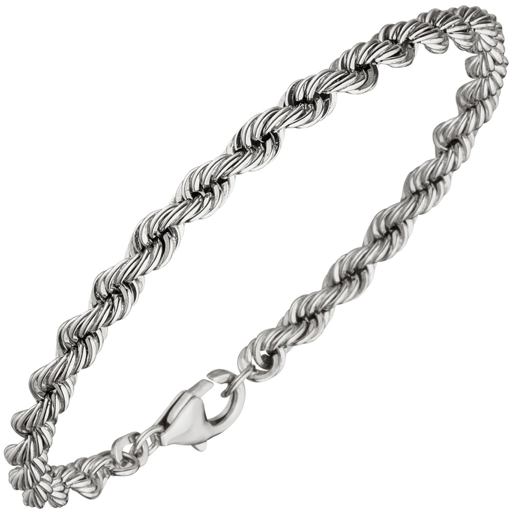 Kordelarmband 925 Sterlingsilber massiv 21cm Armband Silberarmband