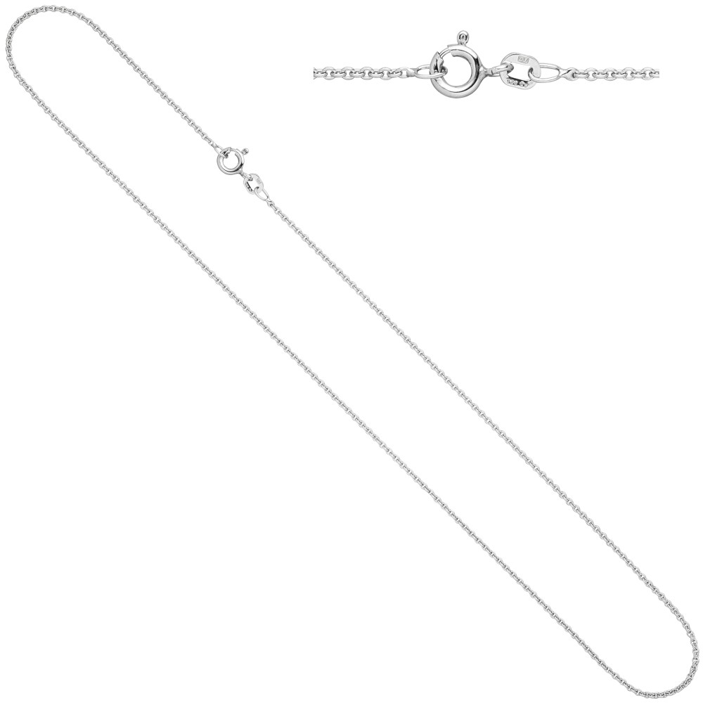 JOBO Ankerkette 925 Kette Silberkette Halskette Federring 1,5mm Silber 55cm