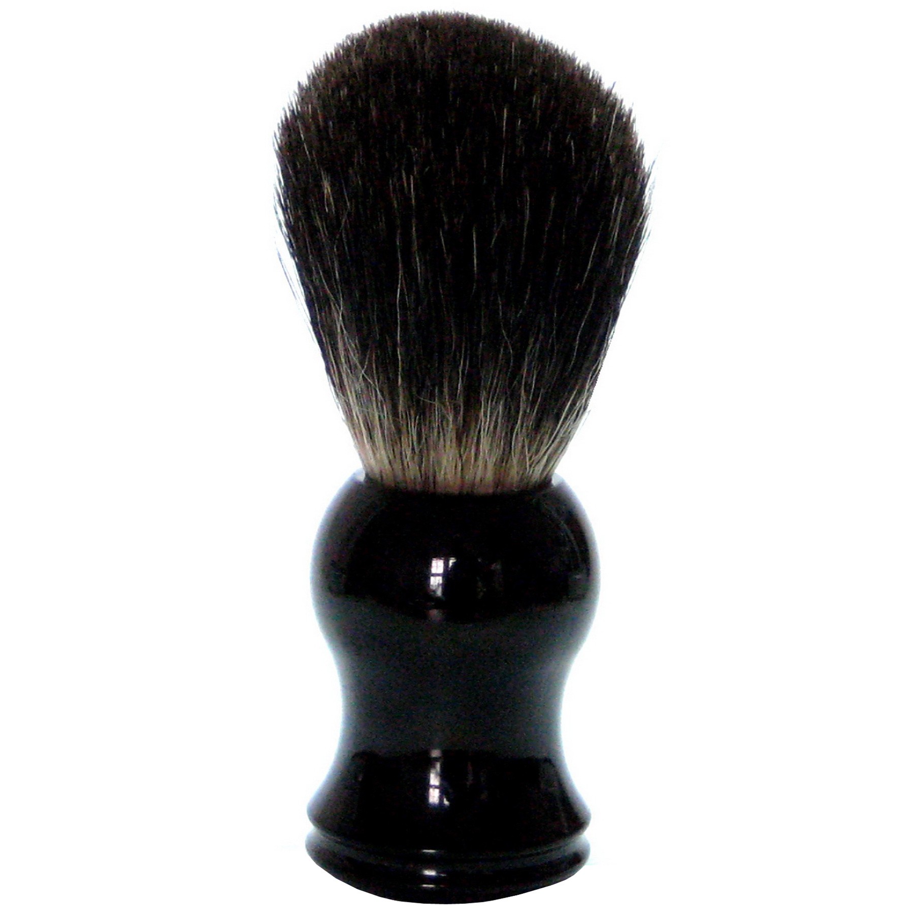 Golddachs Rasierpinsel mit Dachshaar Kunststoffgriff schwarz