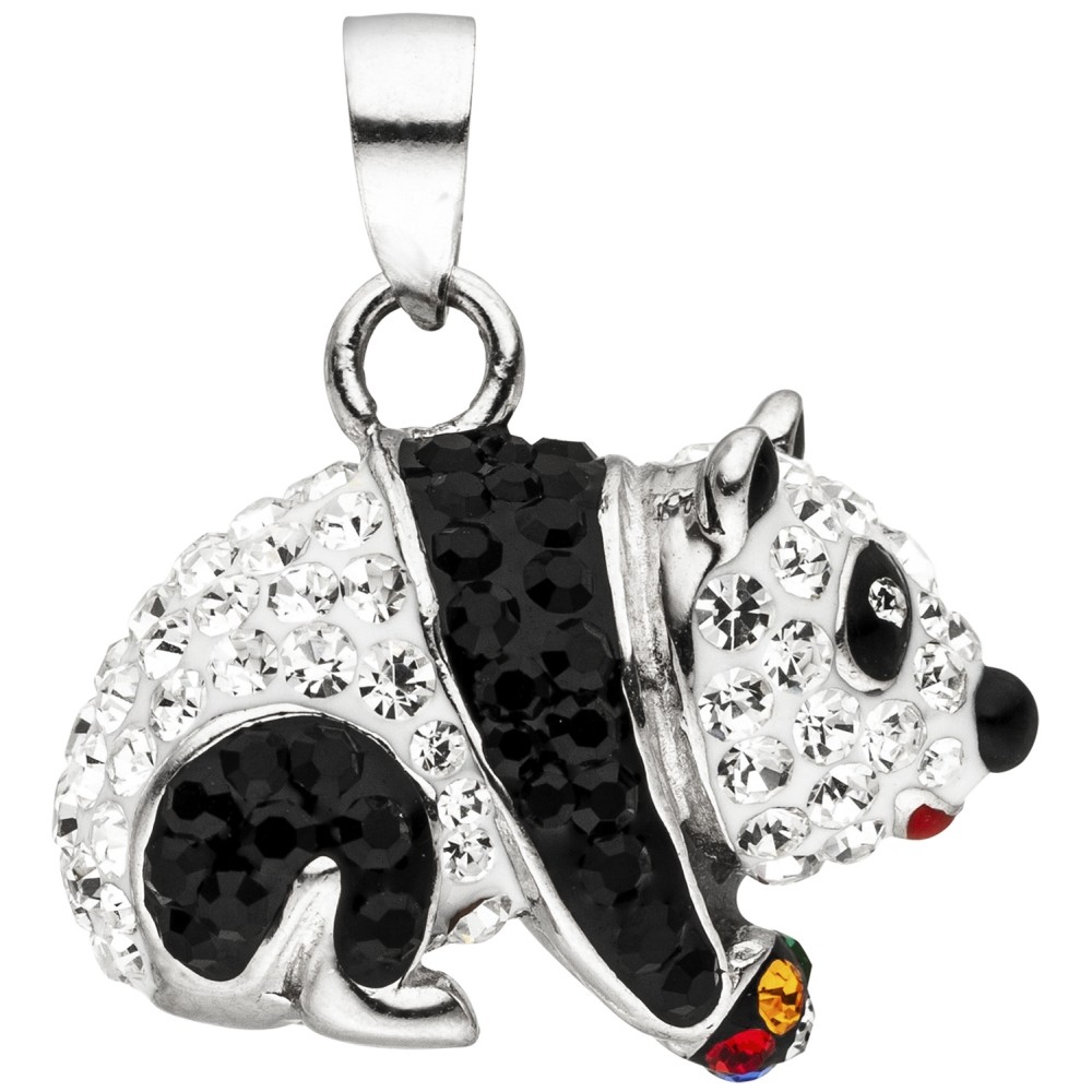 Kinder Anhänger Panda Pandabär 925 Sterlingsilber
