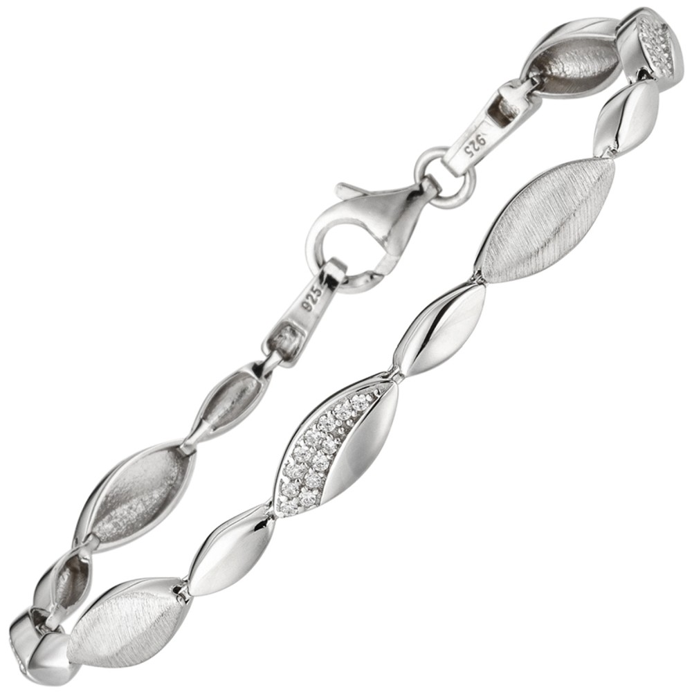 Armband 925 Sterlingsilber 36 Zirkonia 19cm Silberarmband