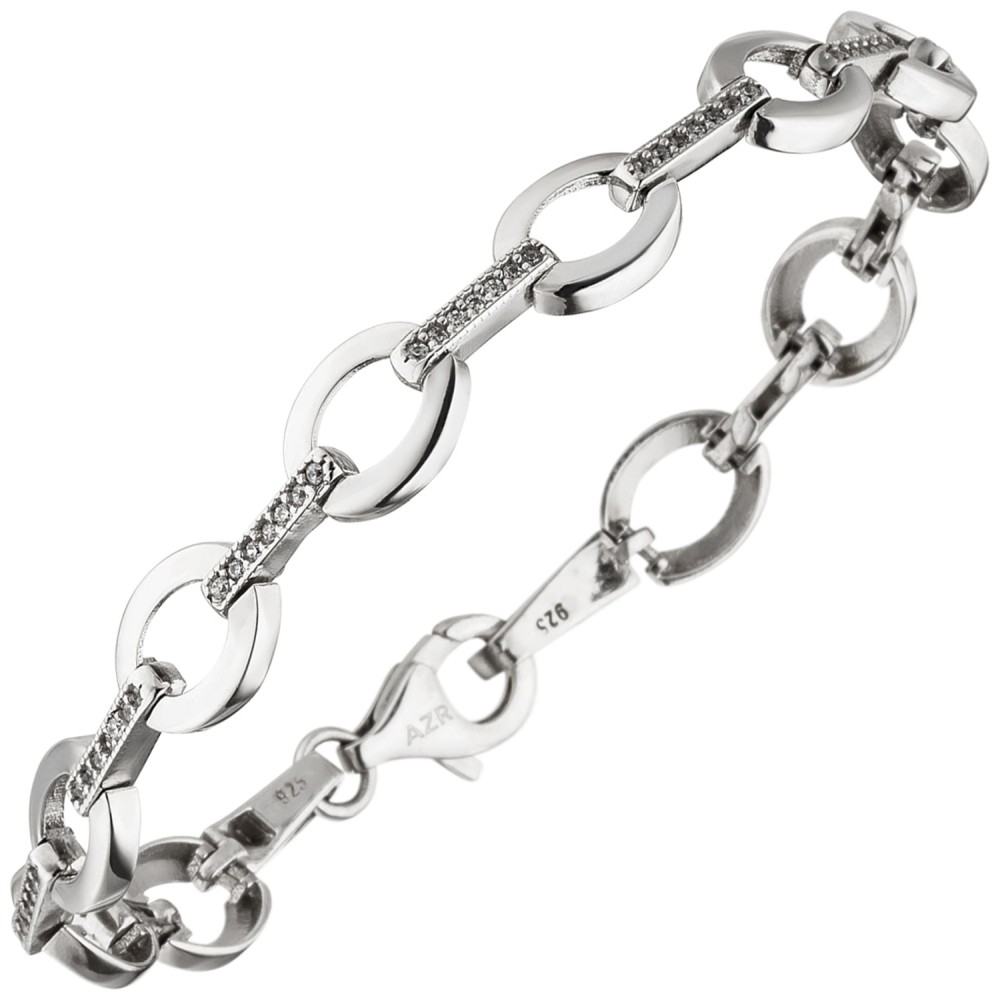 Armband 925 Sterlingsilber 70 Zirkonia 19cm Silberarmband