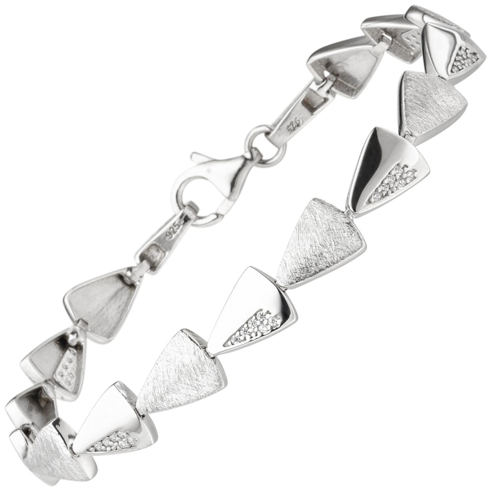 Armband 925 Sterlingsilber 42 Zirkonia 19cm Silberarmband