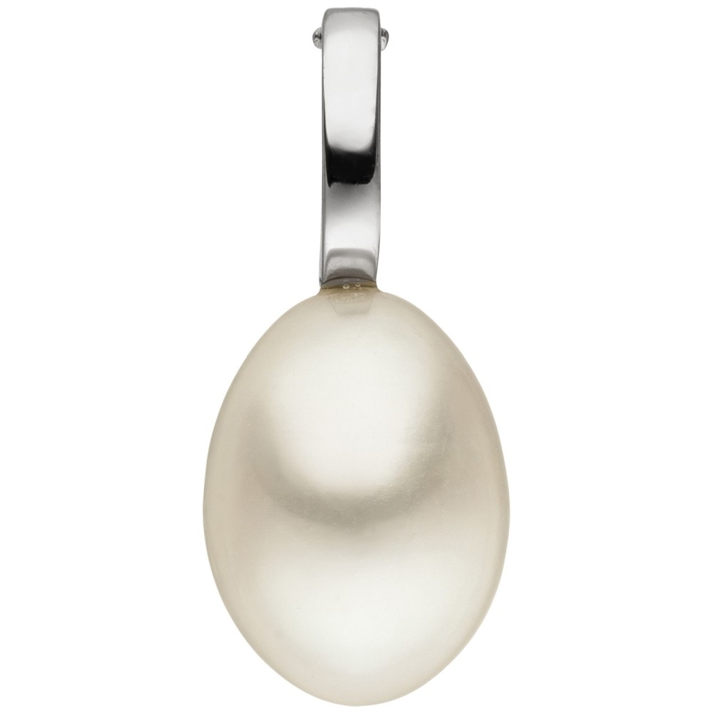 Anhänger Einhänger 585 Weißgold 1 Süßwasser Perle Perlenanhänger