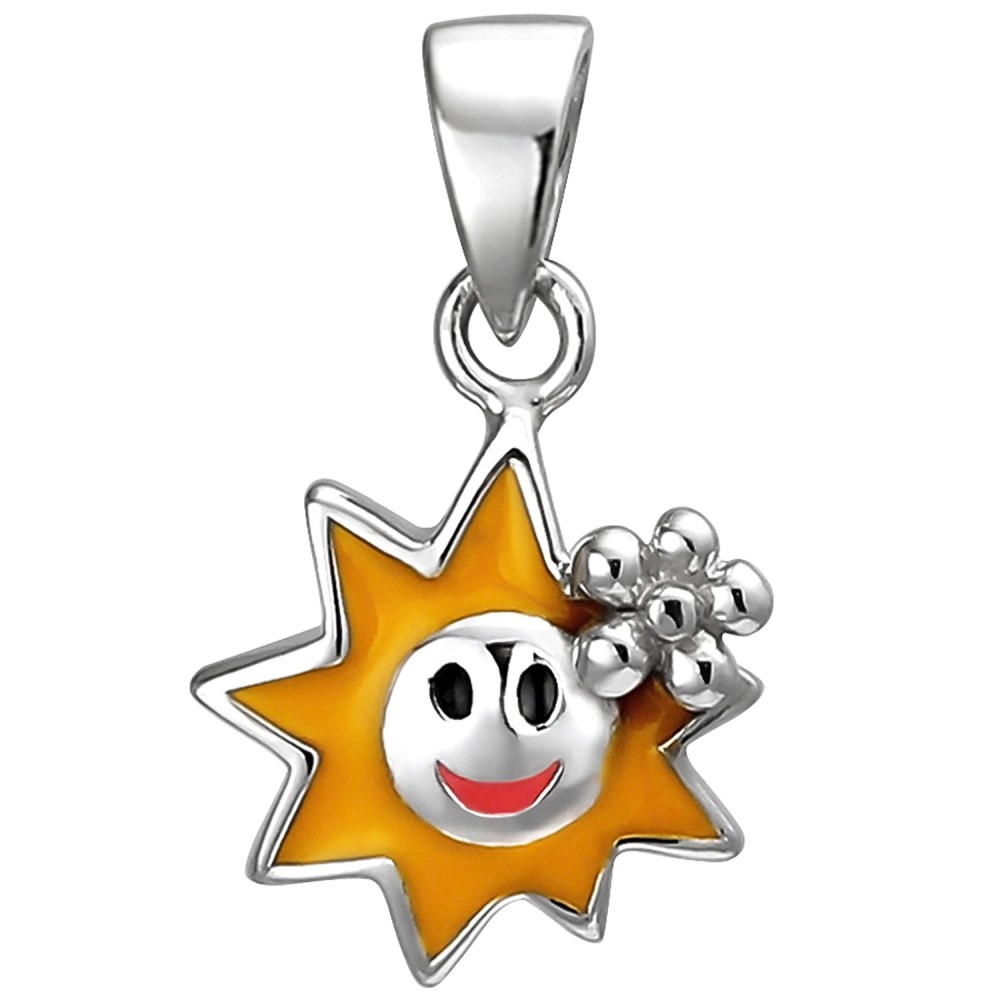 Kinder Anhänger Sonne 925 Sterlingsilber Silberanhänger