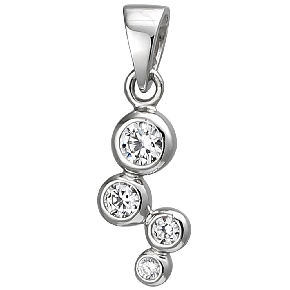 Anhänger 925 Sterlingsilber 4 Zirkonia Silberanhänger