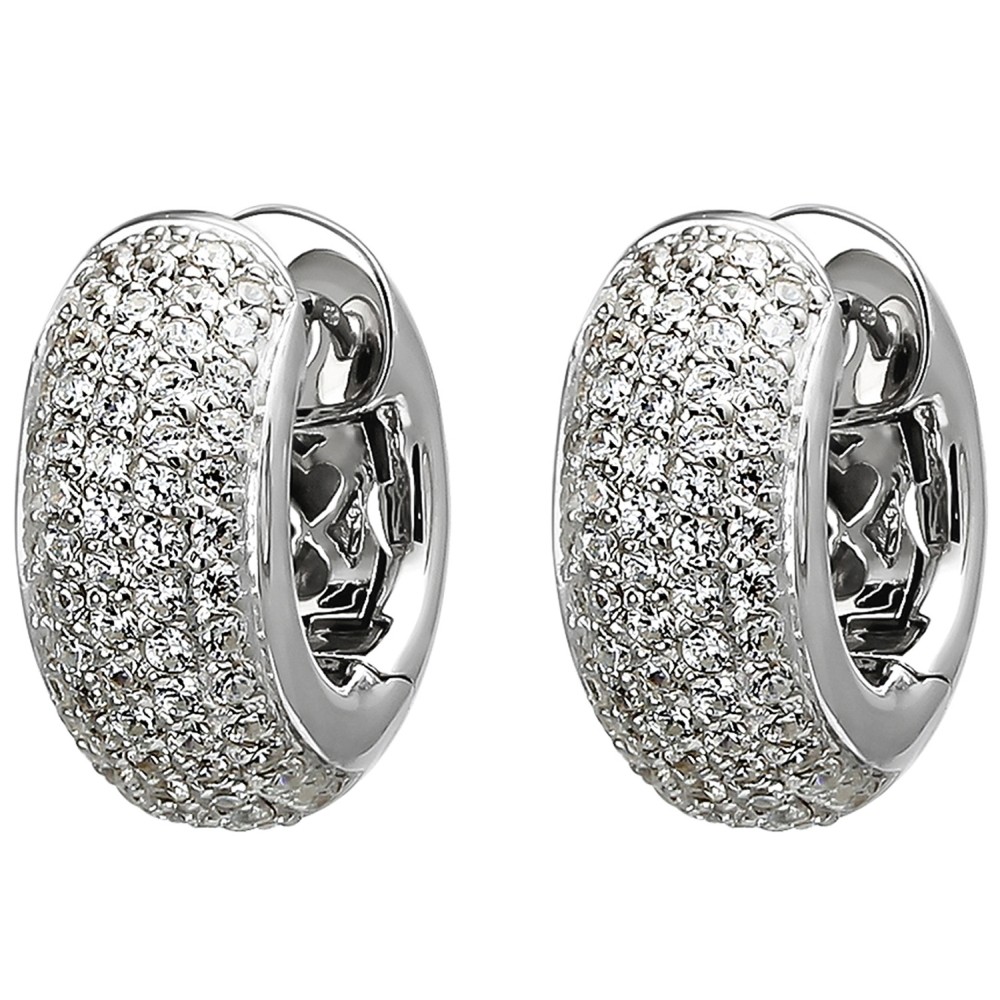 Creolen 925 Sterlingsilber 146 Zirkonia Ohrringe Silbercreolen Silberohrringe