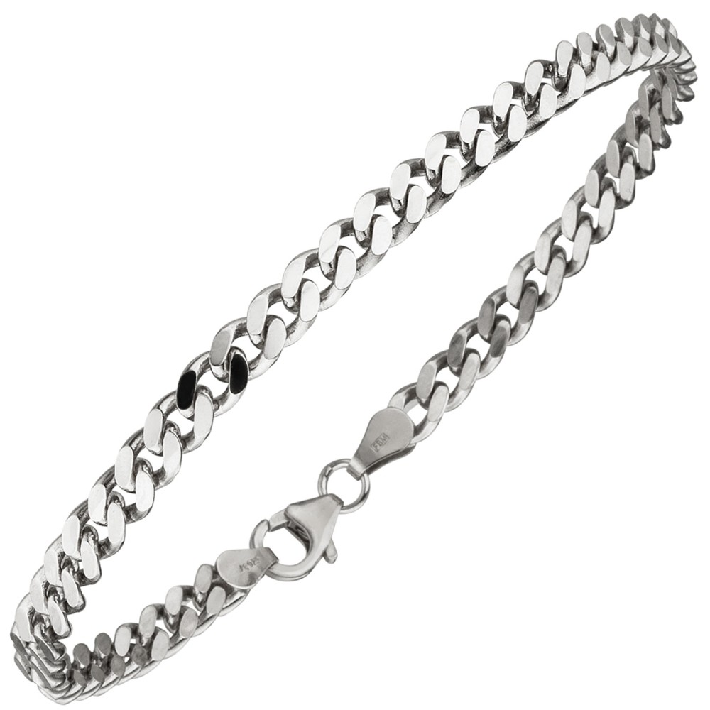 Panzerarmband 925 Sterlingsilber 21cm Armband Silberarmband