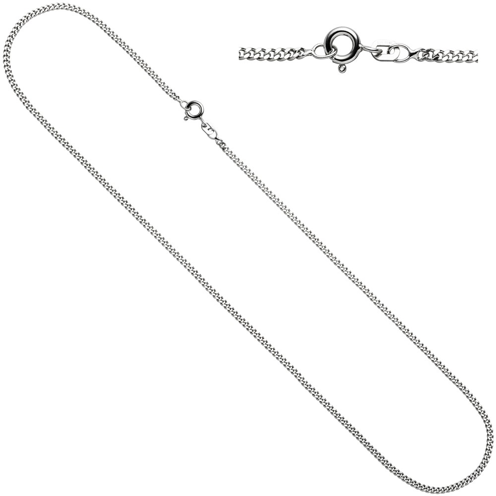 Panzerkette 925 Silber 1,7mm 45cm Kette Halskette Silberkette Federring