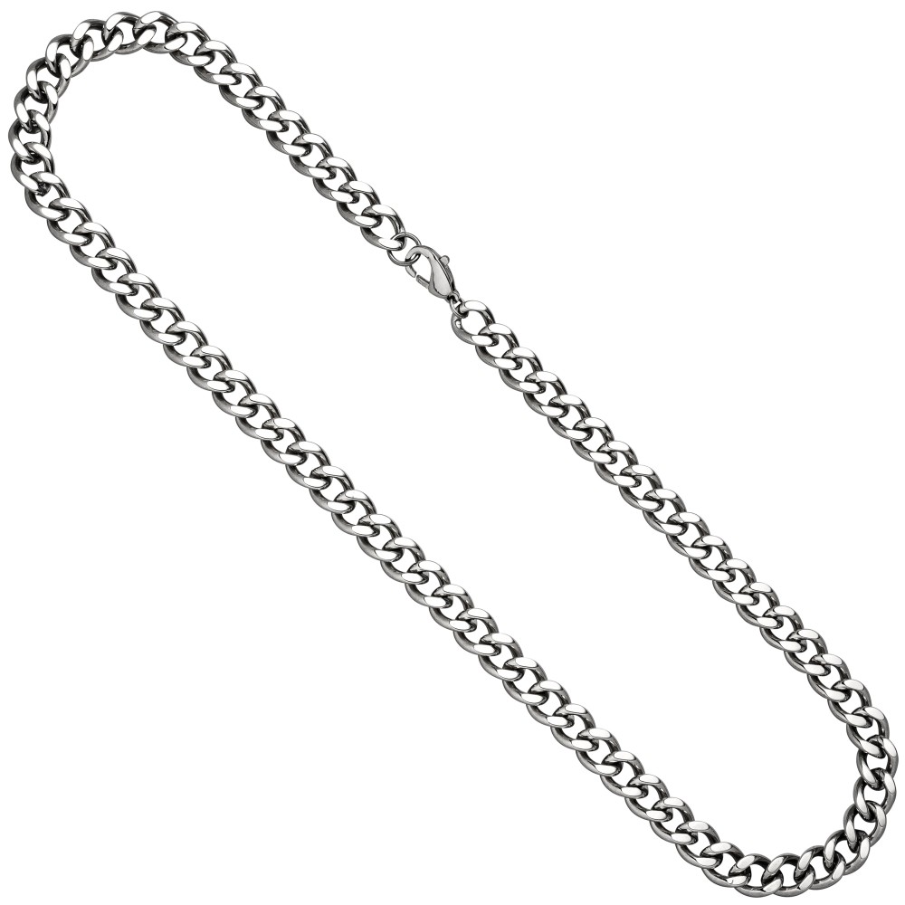 Panzerkette Edelstahl 55cm Kette Halskette Karabiner