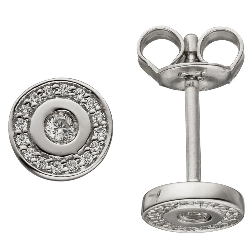 Ohrstecker 925 Sterlingsilber 34 Zirkonia Ohrringe Silberohrringe