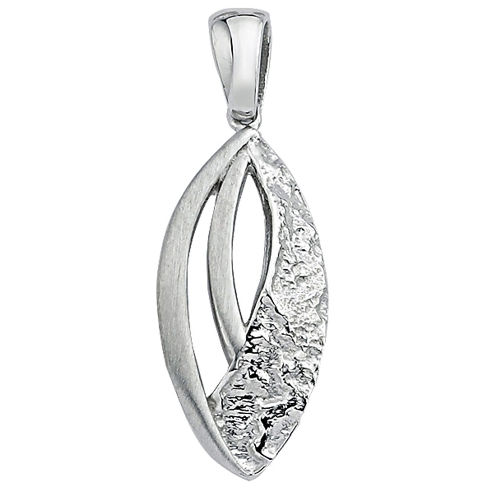 Anhänger 925 Sterlingsilber matt gehämmert Silberanhänger