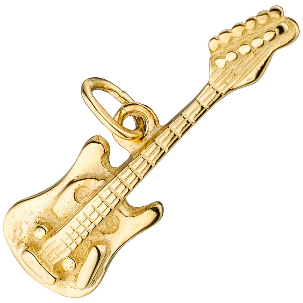 Anhänger Gitarre 925 Sterlingsilber vergoldet