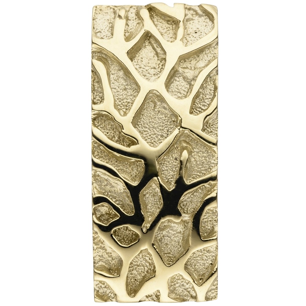 Anhänger eckig 585 Gelbgold teil matt Goldanhänger