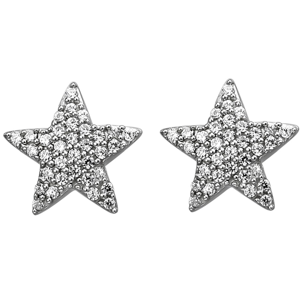 Ohrstecker Stern 925 Sterlingsilber 68 Zirkonia Ohrringe Silberohrringe
