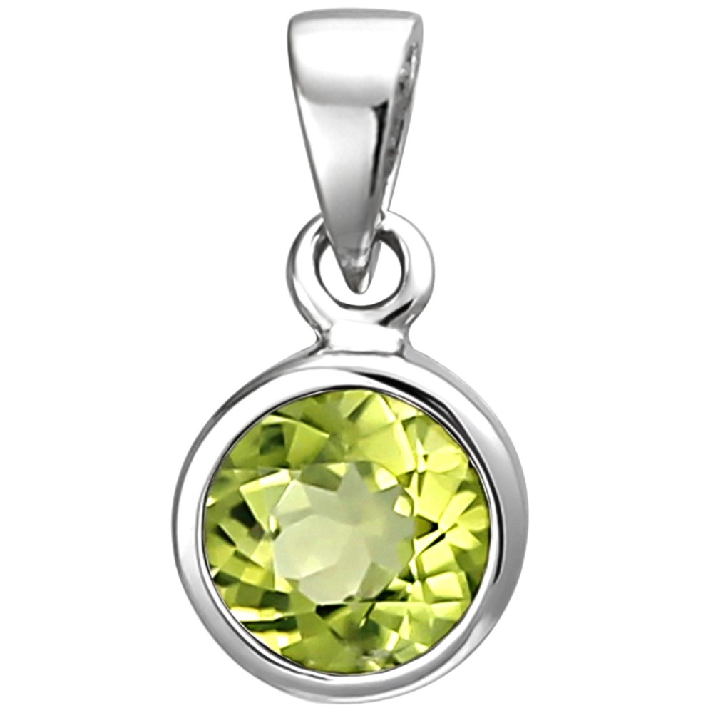 Anhänger 925 Sterlingsilber 1 Peridot grün