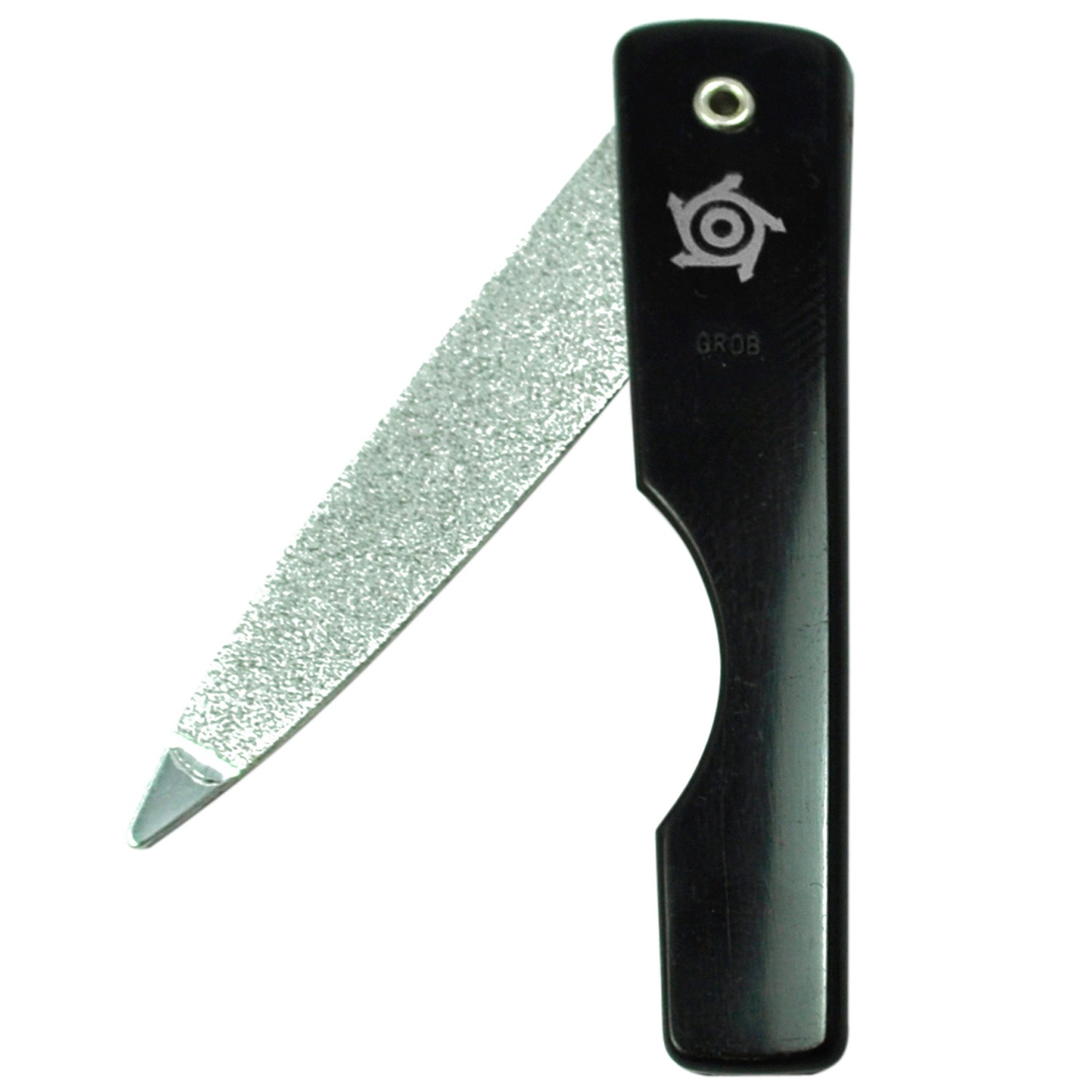 Pfeilring Nagelfeile Taschennagelfeile saphierbeschichtet einklappbar schwarz