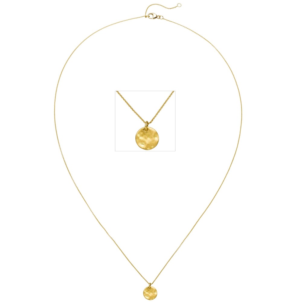 Collier 750 Gold Gelbgold matt 45 cm