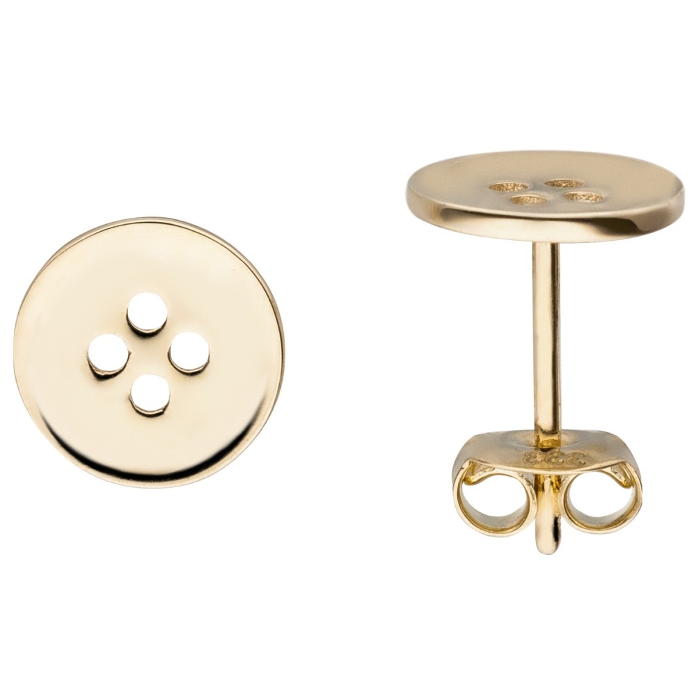 Ohrstecker Knöpfe 333 Gold Gelbgold