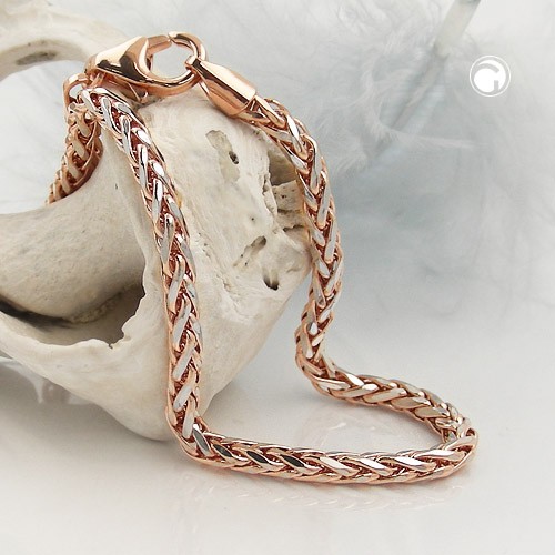 Armband 19cm Zopfkette 585 Rotgold