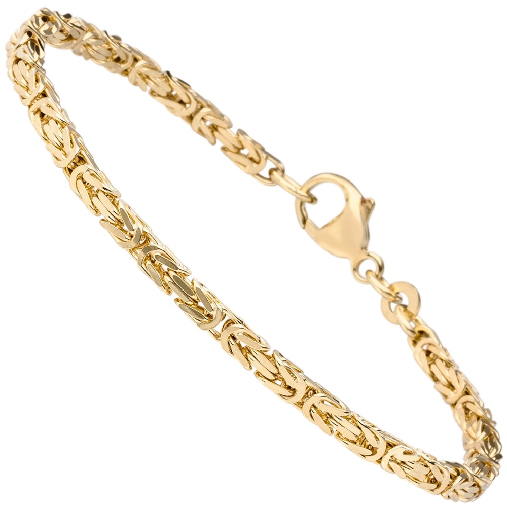 Königsarmband 333 Gold Gelbgold massiv 21 cm Armband Goldarmband