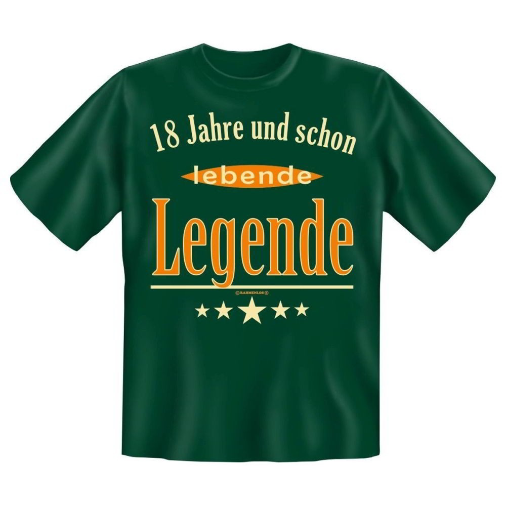 Fun T-Shirt 18 Jahre und schon Legende