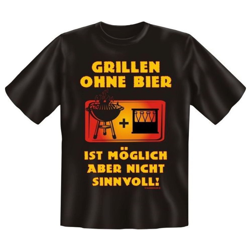 Fun T-Shirt Grillen ohne Bier