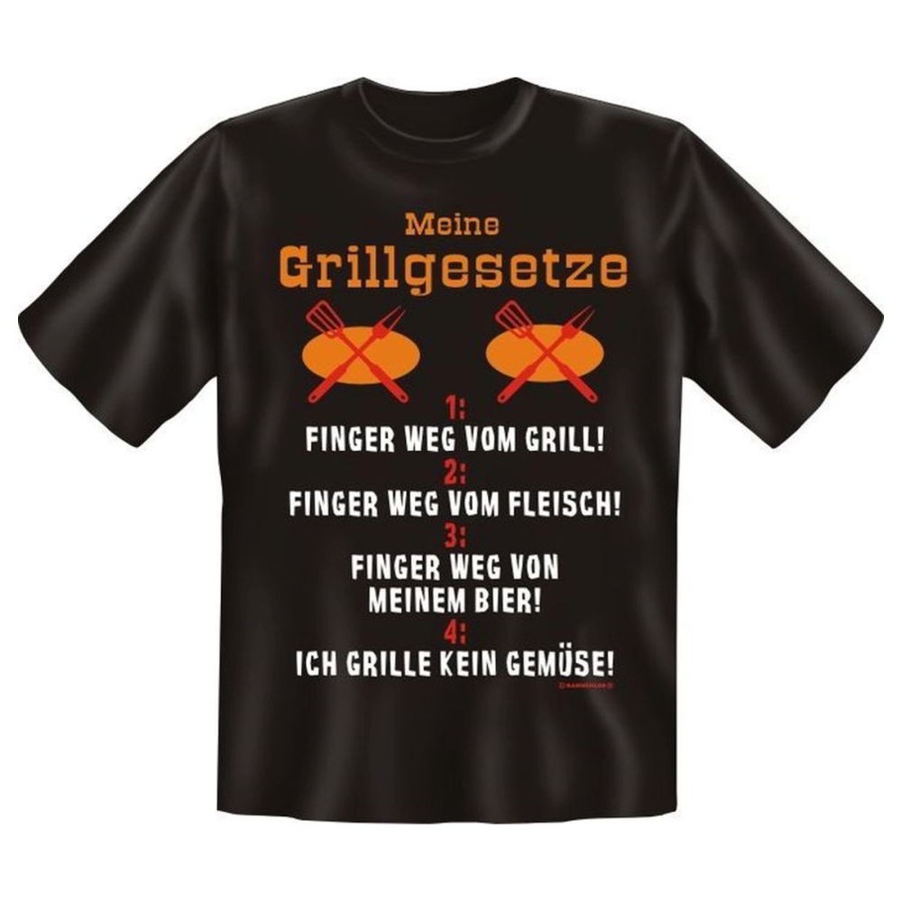 Fun T-Shirt Meine Grillgesetze