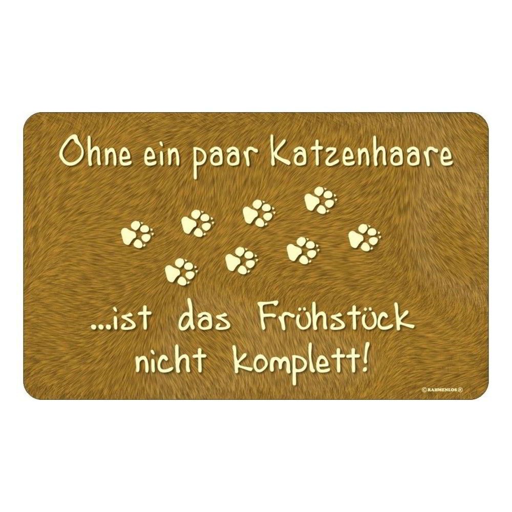Frühstücksbrettchen Brett Brotzeit - Ohne ein paar Katzenhaare
