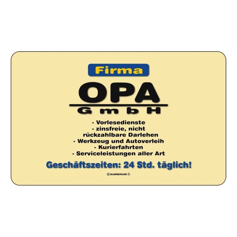 Frühstücksbrettchen Brett - Firma Opa GmbH