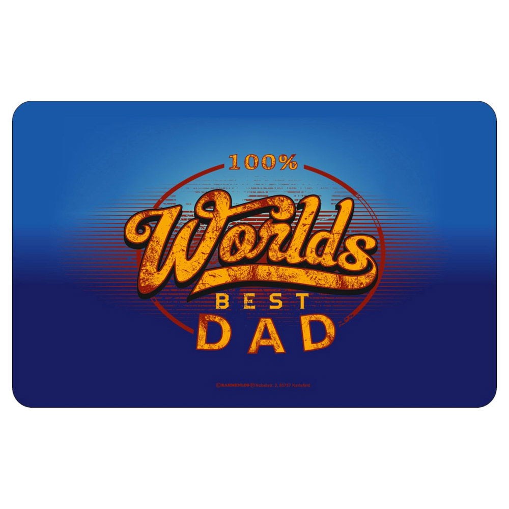 Frühstücksbrettchen Brotzeitbrettchen - 100% worlds best Dad