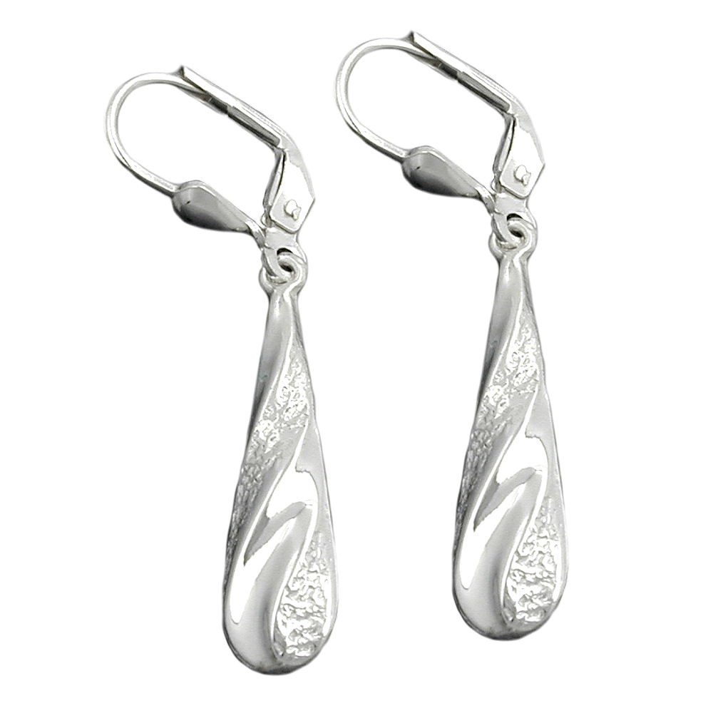 Ohrring Behang glänzend 925 Sterlingsilber