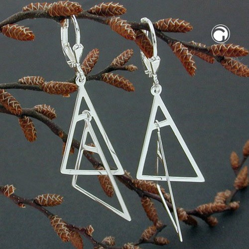 Ohrring Dreiecke 925 Sterlingsilber