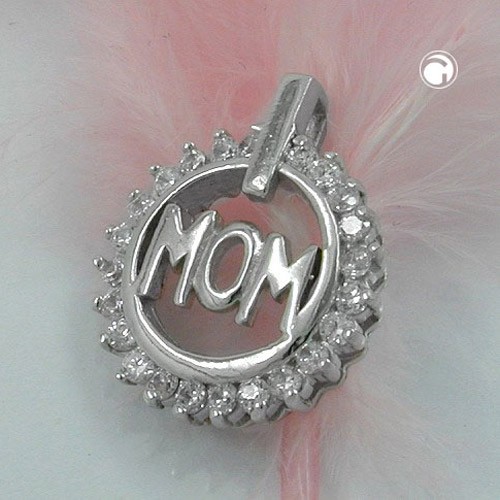 Anhänger MOM Zirkonia 925 Sterlingsilber