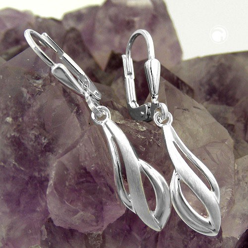 Ohrring Ohrhänger matt-glänzend 925 Sterlingsilber