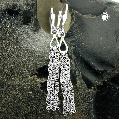 Ohrring mit Singapurketten 925 Sterlingsilber