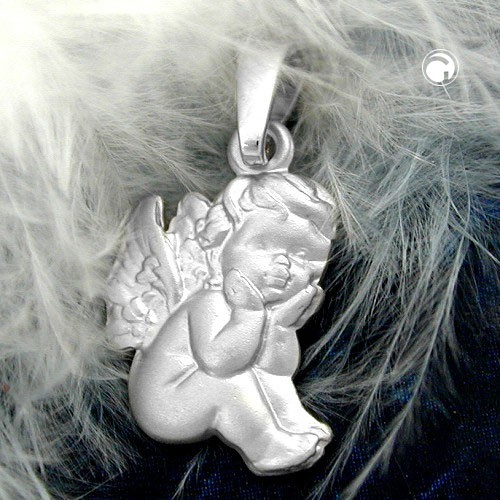 Anhänger sitzender Engel 925 Sterlingsilber