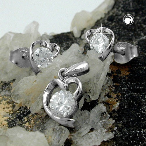 Set Anhänger und Ohrstecker 925 Sterlingsilber