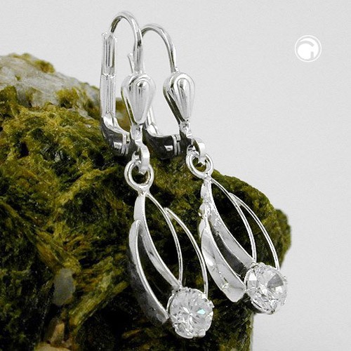 Ohrring Zirkonia weiß 925 Sterlingsilber