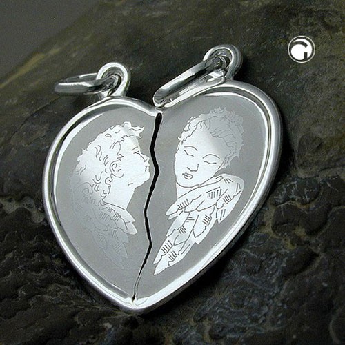 Anhänger Herz Junge/Mädchen 925 Sterlingsilber